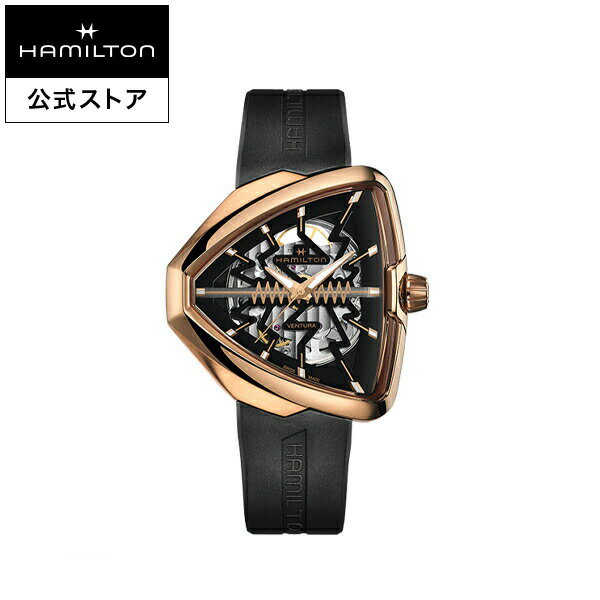 ベンチュラ 腕時計（メンズ） ハミルトン 公式 腕時計 HAMILTON Ventura Ventura ベンチュラ ベンチュラ スケルトン オートマティック 自動巻き 42.50MM ラバーベルト ブラック × ブラック H24525331 メンズ腕時計 男性 正規品 ブランド ビジネス シンプル