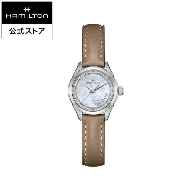 ダットソン ハミルトン 公式 腕時計 HAMILTON Jazzmaster Lady quartz ジャズマスター レディ クオーツ クォーツ 26.00MM レザーベルト マザーオブパール × ベージュ H32111890 レディース腕時計 女性 正規品 ブランド ダイヤモンド