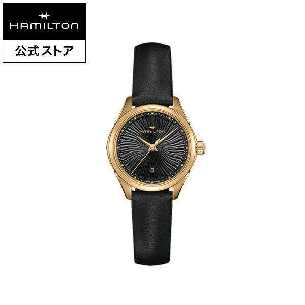 ダットソン ハミルトン 公式 腕時計 HAMILTON Jazzmaster Lady quartz ジャズマスター レディ クオーツ クォーツ 30.00MM サテンベルト ブラック × ブラック H32201430 レディース腕時計 女性 正規品 ブランド