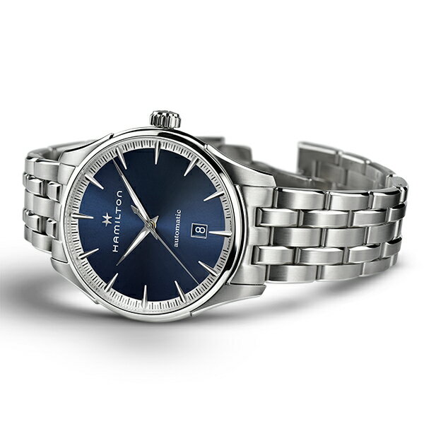 ハミルトン 公式 腕時計 HAMILTON Jazzmaster ジャズマスター ジェント オートマティック 自動巻き 40.00MM ステンレススチールブレス ブルー × シルバー H32475140 メンズ腕時計 男性 正規品 ブランド ビジネス シンプル