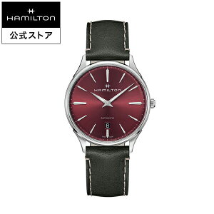 ハミルトン 公式 腕時計 HAMILTON Jazzmaster Thinline ジャズマスター シンライン オートマティック 自動巻き 40.00MM レザーベルト レッド × グレー H38525771 メンズ腕時計 男性 正規品 ブランド ビジネス シンプル