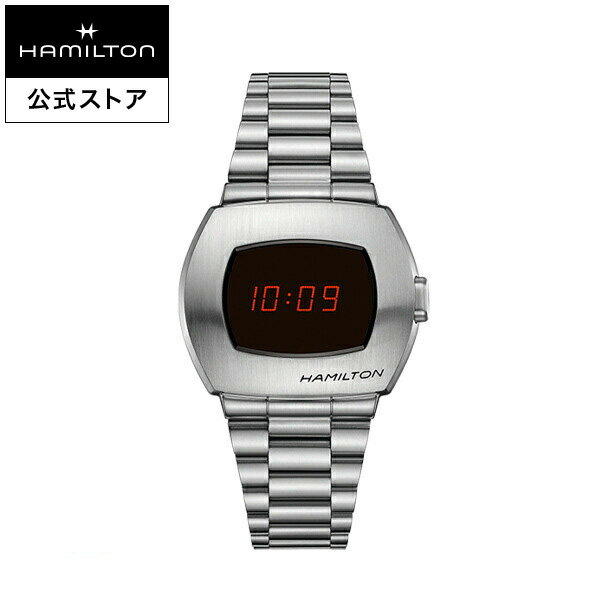 ハミルトン公式腕時計HAMILTONAmericanClassicPSRアメリカンクラシックPSRデジタルクオーツクォーツ40.80MMステンレススチールブレスブラック×シルバーH52414130メンズ腕時計男性正規品ブランドビジネスシンプル