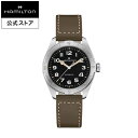 ハミルトン 公式 腕時計 HAMILTON Khaki Field Expedition カーキ フィールド エクスペディション オートマティック 自動巻き 41.00MM レザーベルト ブラック × グリーン H70315830 メンズ腕時計 男性 正規品 ブランド アウトドア