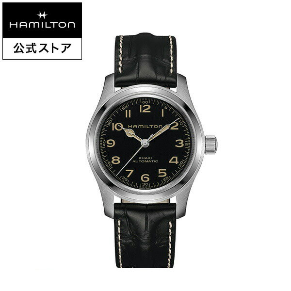 ハミルトン 公式 腕時計 HAMILTON Khaki Field Murph Auto カーキ フィールド マーフ オートマティック 自動巻き 42.00MM レザーベルト ブラック × ブラック H70605731 メンズ腕時計 男性 正規品 ブランド インターステラー マーフ マーフウォッチ ビジネス