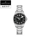 ハミルトン 公式 腕時計 HAMILTON Khaki Aviation Khaki Pilot カーキ アビエーション カーキ パイロット オートマティック 自動巻き 36.00MM ステンレススチールブレス ブラック × シルバー H76215130 メンズ腕時計 男性 女性 正規品 ブランド アウトドア 2024