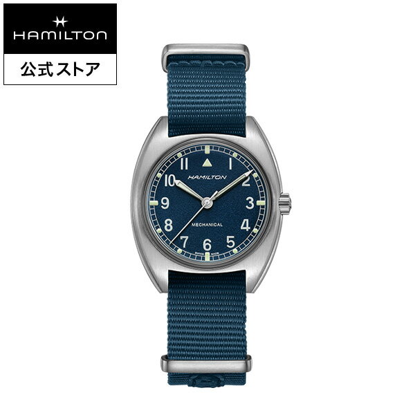 ハミルトン 公式 腕時計 HAMILTON Khaki Aviation Khaki Pilot カーキ アビエーション パイオニア メカニカル 機械式 手巻き 36.00MM テキスタイルベルト ブルー × ブルー H76419941 メンズ腕時計 男性 正規品 航空時計 パイロットウォッチ ビジネス NATO