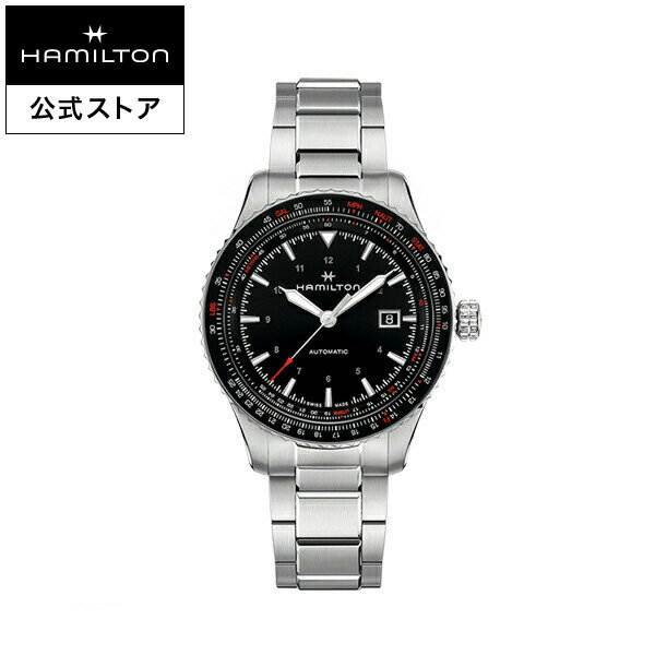ハミルトン 公式 腕時計 HAMILTON Khaki Aviation カーキ アビエーション コンバーター オートマティック 自動巻き 42.00MM ステンレススチールブレス ブラック × シルバー H76615130 メンズ腕時計 男性 正規品 航空時計 パイロットウォッチ