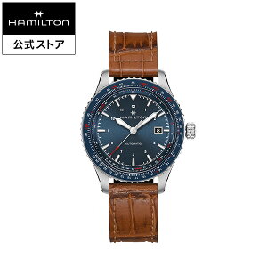 ハミルトン 公式 腕時計 HAMILTON Khaki Aviation カーキ アビエーション コンバーター オートマティック 自動巻き 42.00MM レザーベルト ブルー × ブラウン H76645540 メンズ腕時計 男性 正規品 航空時計 パイロットウォッチ