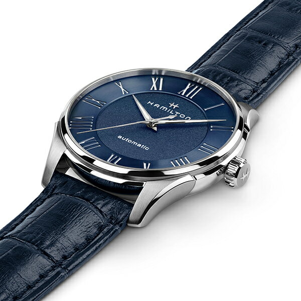 ハミルトン 公式 腕時計 Hamilton Jazzmaster ジャズマスター オートマティック 自動巻き 40 00mm レザーベルト ブルー ブルー H メンズ腕時計 男性 正規品 ブランド ビジネス シンプル ハミルトン公式オンラインストア ハミルトン 公式 腕時計 Hamilton
