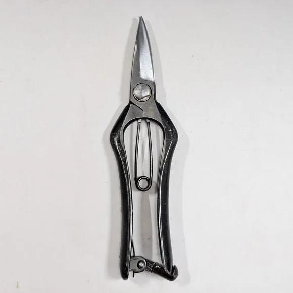 【兼進】手打ち製　片刃芽切剪定鋏（兼進作）金止式 全長190mm No.96B◆園芸はさみ　庭木　剪定　盆栽　..
