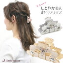 リトルムーン ヘアアクセサリー 追跡可能メール便★【バンスクリップ】リトルプローモ［Champagne ヘアクリップ クリスタル ストーン 花 フラワー キラキラ 上品 コンパクト 結婚式 パーティ ヘアアクセサリー シャンパーニュ］[MBL] 20210316