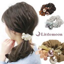 【追跡可能メール便 送料無料】 【ヘアゴム】アリア[ビーズ パール ビジュー リボン シフォン シュシュ 結婚式 パーティ ヘッドアクセ ヘアアクセサリー ヘア...