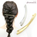 追跡可能メール便 送料無料【バレッタ】フスト[ メタル ヘアライン加工 トライアングル ロング 細身 ゴールド シルバー 上品 こなれ感 スタイリッシュ シンプ...