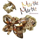 べっこう（かんざし） 追跡可能メール便★【Marble Marbleヘアゴム】ロゼール［アセテート アセチ クリスタル ストーン べっ甲風 アニマル柄 蝶 バタフライ ヘアアクセサリー 髪飾り マーブルマーブル ］[MBL]