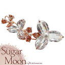 【送料無料(沖縄・離島を除く)】【Sugar Moon パッチン留め】ステラ[結婚式 パーティ キラキラ ジルコニア クリスタル ピンクゴールド パール シュガ...
