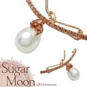 【Sugar moon パッチン留め】★ミュウ[結婚式 パーティ キラキラ ジルコニア クリスタル ピンクゴールド パール シュガームーン ヘッドアクセ ヘアア...