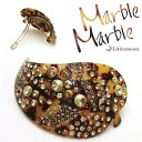 べっこう（バレッタ） 【Marble Marble バレッタ】★ジクリット［べっ甲風 アニマル柄 アセテート アセチ ヘッドアクセ ヘアアクセサリー 髪飾り マーブルマーブル］