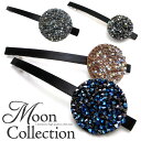 【Moon Collection バレッタ】★ピリアー[クリスタル スワロフスキー ラインストーン ビジュー 大きめ 結婚式 パーティ ムーンコレクション ヘッ...