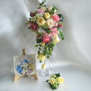 送料無料(一部地域を除く)【只今プレゼント付き】 オーバル ティアドロップ【プリザーブドフラワー】 ブライダルブーケ【シャインShine】W18cm×H35cm...