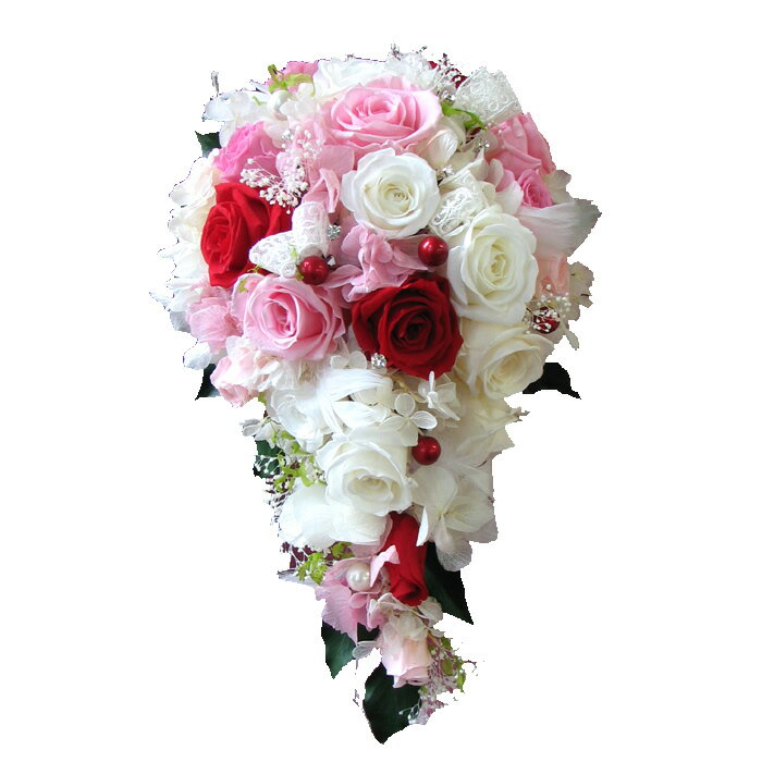 送料無料(一部地域を除く)【只今プレゼント付き】キャスケードブーケ オーダーメイド【FairyフェアリーDX】20cm×30cm【楽ギフ_メッセ入力】【HLS_...