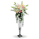 花 フラワーアレンジメント カサブランカ スタンド花 造花 消臭抗菌加工 ギフト プレゼント お祝い 誕生日 贈り物