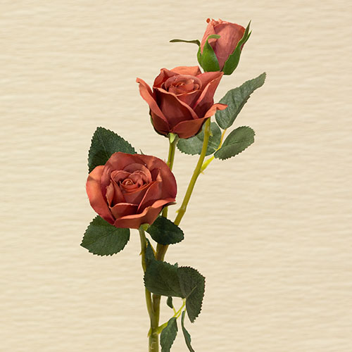 いつまでも残る思い出、アートフラワー 造花 《消臭抗菌剤をお選びいただけます》 ・テルクリンとは 紫外線量の少ないLED電球や暗闇でも効果を持続する帝人エンジニアリング製の消臭・抗菌剤 「テルクリン」を造花にコーティングしてあります。 ・光触媒とは 光、紫外線の力で空気中の浮遊菌に対して抗菌効果があり、菌の発生を抑制する事により消臭効果も期待されます。 《商品詳細》 分類：造花 アーティフィシャルフラワー フェイクグリーン 光触媒 素材：ポリエステル、ポリエチレン 寸法：花径5cm×長さ48cm 花材：ローズ 特徴：テルクリン 光触媒 完成品 原産：消臭抗菌加工を国内で加工