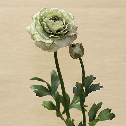 ラナンキュラス グリーン造花 花材 資材花径9cm×長さ62cm ranankyurasu3606