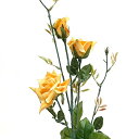 造花 ローズジュピター イエロー消臭抗菌加工花径7cm×長さ75cm 1本 bara6558