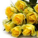 誕生日　父の日　開店祝い プレゼント おまかせ 黄色オレンジ系バラの花束 花 人気ランキング 花ギフト 花束 結婚記念日　（誕生日 などにも） バラ 就任　父の
