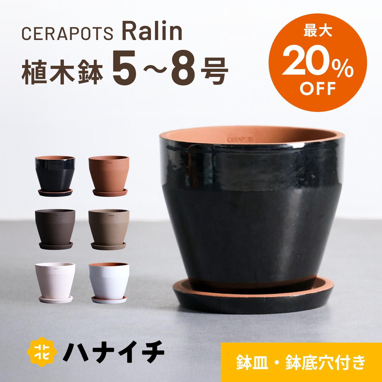 ＼お気に入り登録でお待ちください／植木鉢 鉢 陶器鉢 セラポッツ 5号 8号 CERAPOTS 素焼 ...