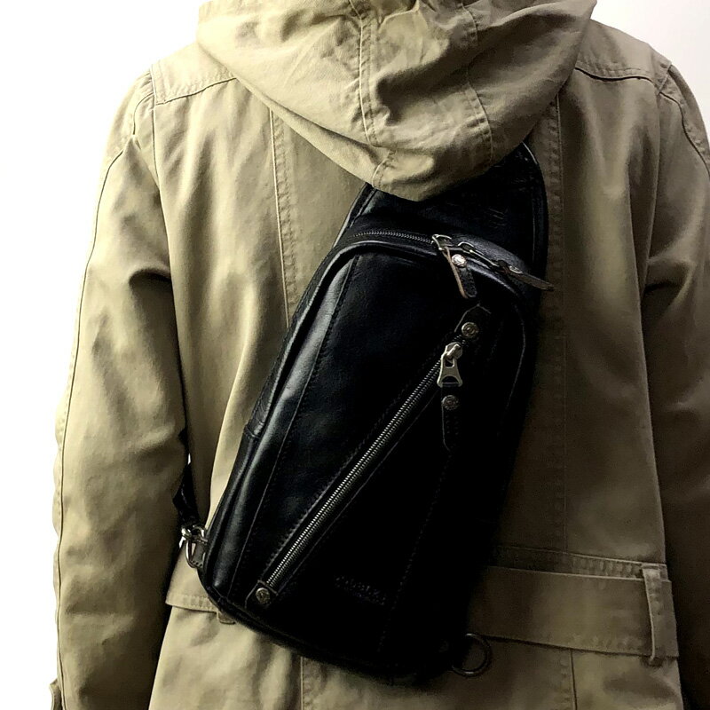 DOUBLES ダブルス ボディバッグ メンズ 牛革 VIF-7200 ボディーバック HARVEST/MOUSTACHE ムスタッシュ ワンショルダーバッグ 斜め掛け 斜めがけバッグ 本革 レザー 彼氏 男性 ブラック ネイビー キャメル レッド ブランド正規品 プレゼント 誕生日 父の日 敬老の日