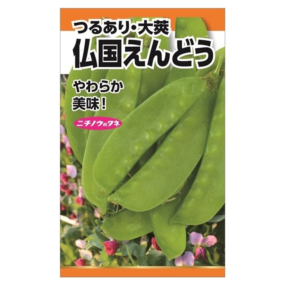 えんどう 【仏国えんどう(つるあり・大莢)】 種・小袋 （20ml） 固定種