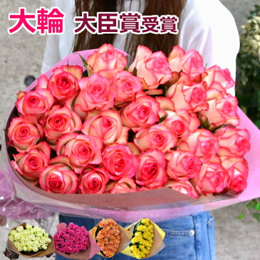 大輪バラの花束【20本以上で送料無料】大臣賞 本数指定 薔薇 敬老の日 プレゼント 結婚記念日 誕生日 妻 プロポーズ ギフト 花 10本 30本