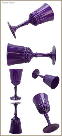カラーズ/パープルインポーター赤ワイングラス170mlガラス漆加工