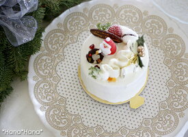 コンテスホールケーキプレート33cmホワイトゴールドガラス