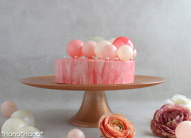グリッターケーキスタンド33cmコッパーガラス