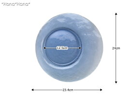 ガラスオービットカフェプレート24cmバイオレット