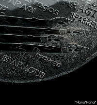 【訳あり】オーロラ38.5cmオーバルパーティープレートガラスアスパラガス廃番処分品送料無料