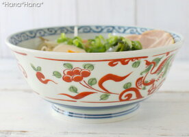 赤絵万暦鳳凰ラーメン丼18.5cm(軽量)波佐見焼