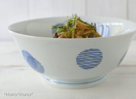 ブルー染丸紋ラーメン丼18.5cm(軽量)波佐見焼