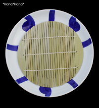 ルリ太唐草深皿麺皿21.5cm(ざる/すのこ付)波佐見焼