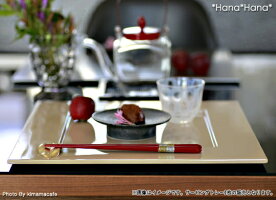 正角サービングトレーベージュ33cm漆器