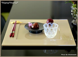 正角サービングトレーベージュ33cm漆器
