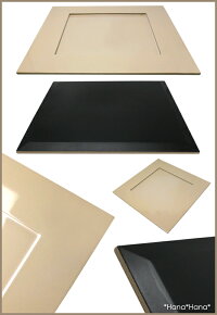 正角サービングトレーベージュ33cm漆器