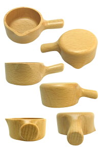 ウッドアミューズ片口手付きミルクパンプチボウル6cm木製