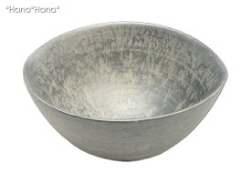 晶雲母銀彩なぶり変形深丼15cm