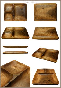 木製(アカシア)/長角ランチプレート25.5cm