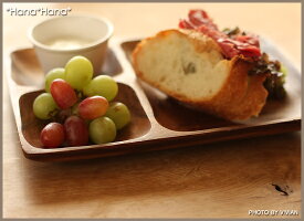 木製(アカシア)/長角ランチプレート25.5cm