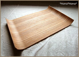 ノンスリップウッドトレイ・Uテーブルトレイ40cm