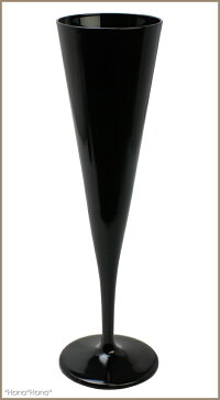 カラーズ/ブラックイプシロンフルートシャンパングラス160ml